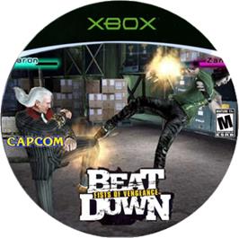 Artwork on the CD for Beat Down - Fists Of Vengeance on the Microsoft Xbox.