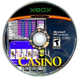 Artwork on the CD for Bicycle Casino on the Microsoft Xbox.
