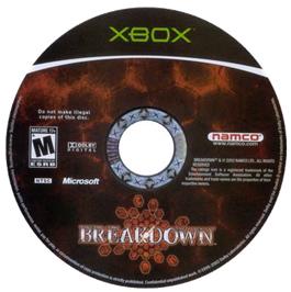 Artwork on the CD for Breakdown on the Microsoft Xbox.