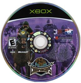 Artwork on the CD for Breeders' Cup - World Thoroughbred Championships on the Microsoft Xbox.