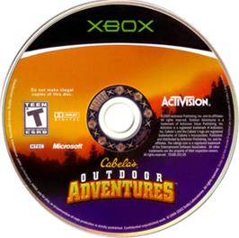 Artwork on the CD for Cabela's Outdoor Adventures on the Microsoft Xbox.