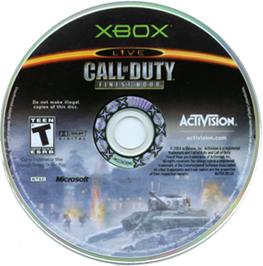 Artwork on the CD for Call Of Duty - Finest Hour on the Microsoft Xbox.