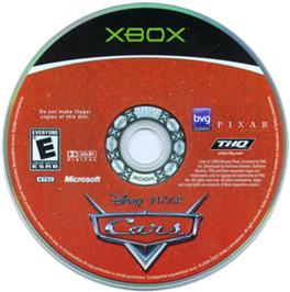 Artwork on the CD for Cars on the Microsoft Xbox.