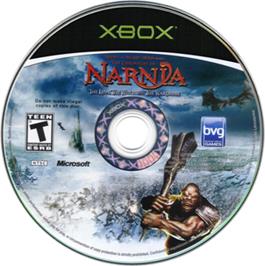Artwork on the CD for Chronicles Of Narnia, The - The Lion, The Witch And The Wardrobe on the Microsoft Xbox.