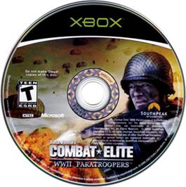 Artwork on the CD for Combat Elite - WWII Paratroopers on the Microsoft Xbox.