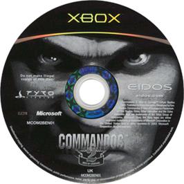 Artwork on the CD for Commandos 2 - Men Of Courage on the Microsoft Xbox.