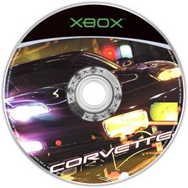 Artwork on the CD for Corvette on the Microsoft Xbox.