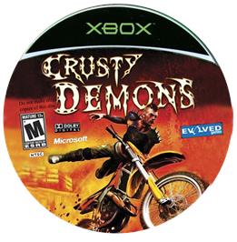 Artwork on the CD for Crusty Demons on the Microsoft Xbox.
