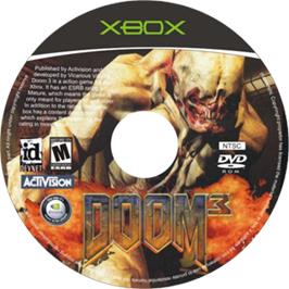 Artwork on the CD for DOOM³ on the Microsoft Xbox.