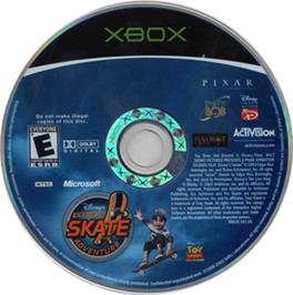 Artwork on the CD for Disney's Extreme Skate Adventure on the Microsoft Xbox.