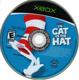 Artwork on the CD for Dr. Seuss' The Cat in the Hat on the Microsoft Xbox.