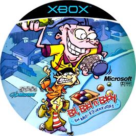 Artwork on the CD for Ed, Edd n Eddy - The Mis-Edventures on the Microsoft Xbox.