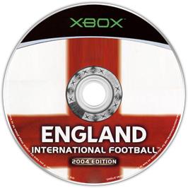 Artwork on the CD for England International Football - 2004 Edition on the Microsoft Xbox.