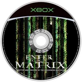Artwork on the CD for Enter The Matrix on the Microsoft Xbox.