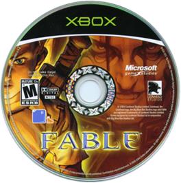 Artwork on the CD for Fable: The Lost Chapters on the Microsoft Xbox.