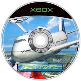 Artwork on the CD for Flight Academy on the Microsoft Xbox.