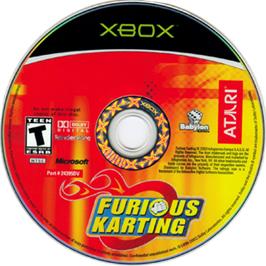Artwork on the CD for Furious Karting on the Microsoft Xbox.