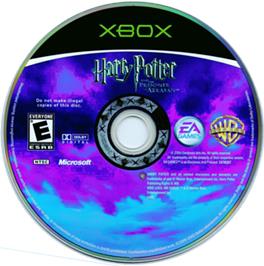 Artwork on the CD for Harry Potter and the Prisoner of Azkaban on the Microsoft Xbox.