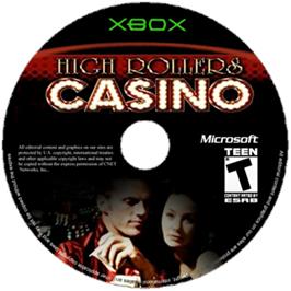 Artwork on the CD for High Rollers Casino on the Microsoft Xbox.