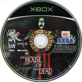 Artwork on the CD for House Of The Dead 3, The on the Microsoft Xbox.