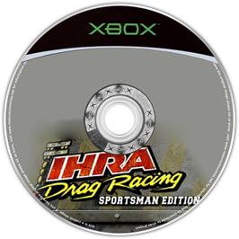 Artwork on the CD for IHRA Drag Racing - Sportsman Edition on the Microsoft Xbox.