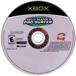 Artwork on the CD for Kelly Slater's Pro Surfer on the Microsoft Xbox.