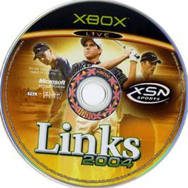 Artwork on the CD for Links 2004 on the Microsoft Xbox.