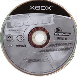 Artwork on the CD for Loons: The Fight for Fame on the Microsoft Xbox.