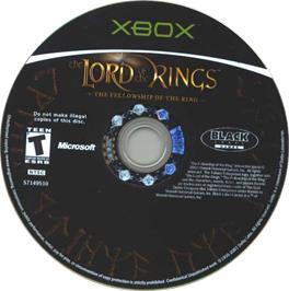 Artwork on the CD for Lord Of The Rings, The - The Fellowship Of The Ring on the Microsoft Xbox.