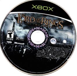 Artwork on the CD for Lord Of The Rings, The - The Two Towers on the Microsoft Xbox.