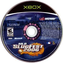 Artwork on the CD for MLB Slugfest 2006 on the Microsoft Xbox.
