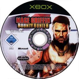 Artwork on the CD for Mace Griffin - Bounty Hunter on the Microsoft Xbox.