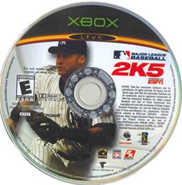 Artwork on the CD for Major League Baseball 2K5 on the Microsoft Xbox.