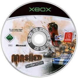 Artwork on the CD for Mashed Fully Loaded on the Microsoft Xbox.