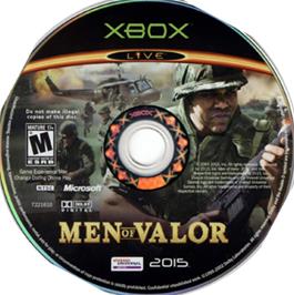 Artwork on the CD for Men of Valor on the Microsoft Xbox.