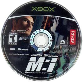 Artwork on the CD for Mission Impossible: Operation Surma on the Microsoft Xbox.