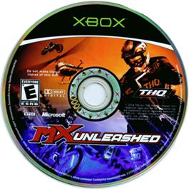 Artwork on the CD for Mx Unleashed on the Microsoft Xbox.