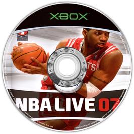 Artwork on the CD for Nba Live 07 on the Microsoft Xbox.