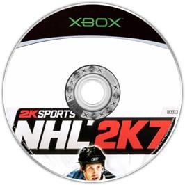 Artwork on the CD for Nhl 2k7 on the Microsoft Xbox.
