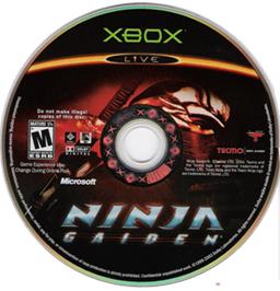 Artwork on the CD for Ninja Gaiden on the Microsoft Xbox.