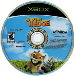Artwork on the CD for Over the Hedge on the Microsoft Xbox.