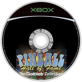 Artwork on the CD for Pinball Hall of Fame: The Gottlieb Collection on the Microsoft Xbox.