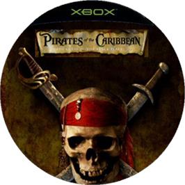 Artwork on the CD for Pirates of the Caribbean on the Microsoft Xbox.