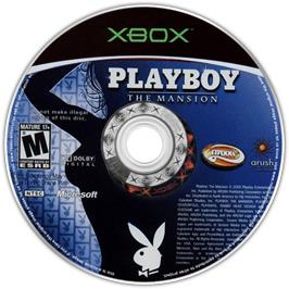 Artwork on the CD for Playboy: The Mansion on the Microsoft Xbox.