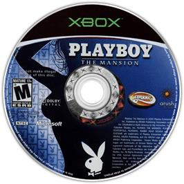 Artwork on the CD for Playboy - The Mansion on the Microsoft Xbox.