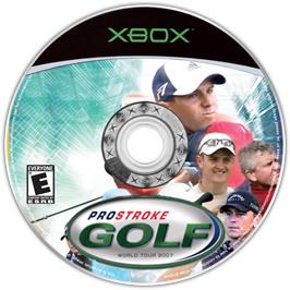Artwork on the CD for Prostroke Golf - World Tour 2007 on the Microsoft Xbox.