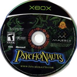 Artwork on the CD for Psychonauts on the Microsoft Xbox.