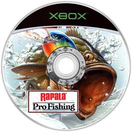 Artwork on the CD for Rapala Pro Fishing on the Microsoft Xbox.