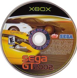 Artwork on the CD for Sega Gt 2002 on the Microsoft Xbox.