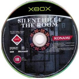 Artwork on the CD for Silent Hill 4: The Room on the Microsoft Xbox.